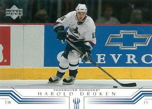 #172 Harold Druken - Vancouver Canucks - 2001-02 Upper Deck Hockey
