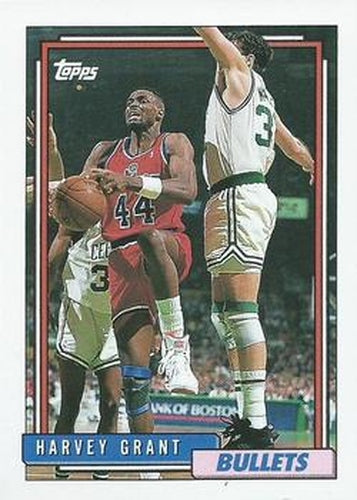 #172 Harvey Grant - Washington Bullets - 1992-93 Topps Basketball