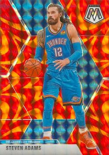 #173 Steven Adams - Oklahoma City Thunder - 2019-20 Panini Mosaic - Reactive Orange Basketball