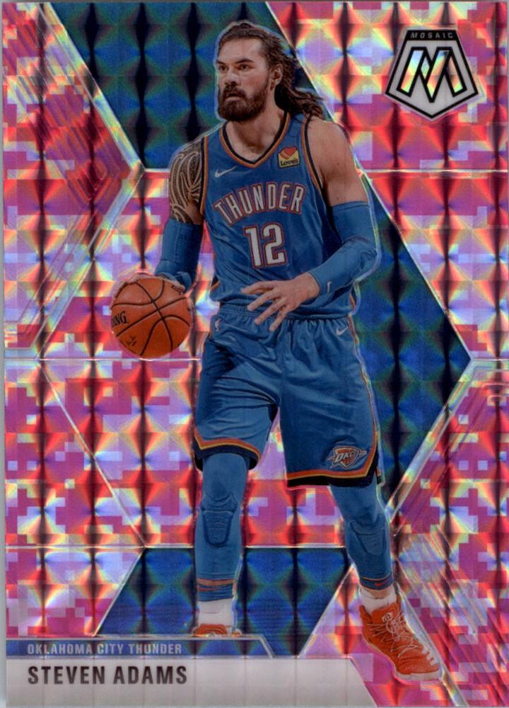 #173 Steven Adams - Oklahoma City Thunder - 2019-20 Panini Mosaic - Camo Pink Basketball