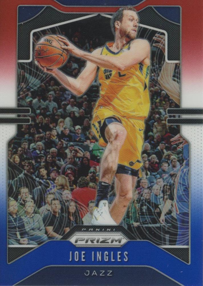#173 Joe Ingles - Utah Jazz - 2019-20 Panini Prizm - Prizms Red White and Blue Basketball