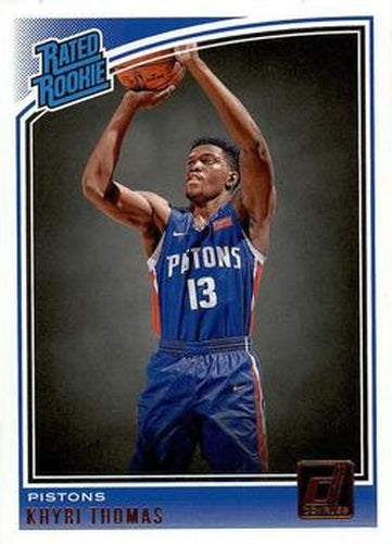 #173 Khyri Thomas - Detroit Pistons - 2018-19 Donruss Basketball