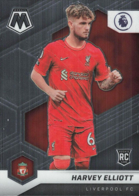 #173 Harvey Elliott - Liverpool - 2021-22 Panini Mosaic Premier League Soccer