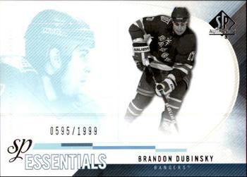 #173 Brandon Dubinsky - New York Rangers - 2010-11 SP Authentic Hockey