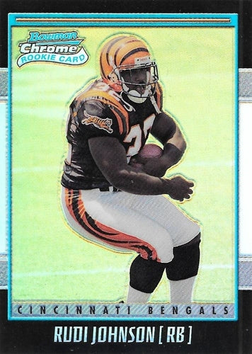 #173 Rudi Johnson - Cincinnati Bengals - 2001 Bowman Chrome Football