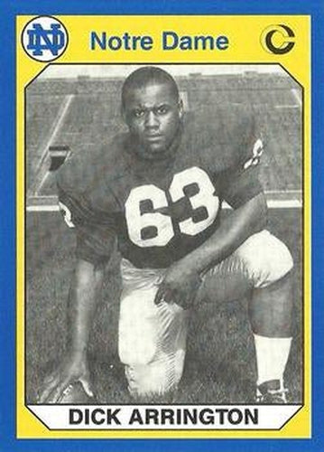#174 Dick Arrington - Notre Dame Fighting Irish - 1990 Collegiate Collection Notre Dame Football