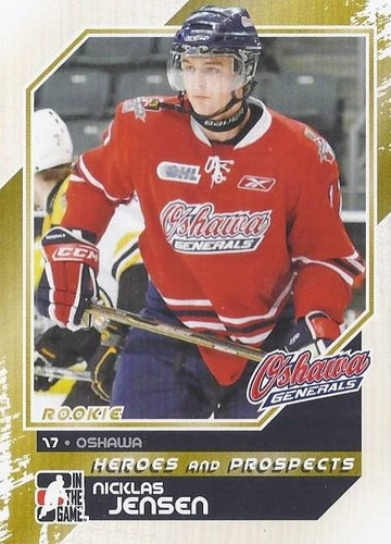 #174 Nicklas Jensen - Oshawa Generals - 2010-11 In The Game Heroes and Prospects Hockey