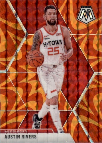 #174 Austin Rivers - Houston Rockets - 2019-20 Panini Mosaic - Reactive Orange Basketball