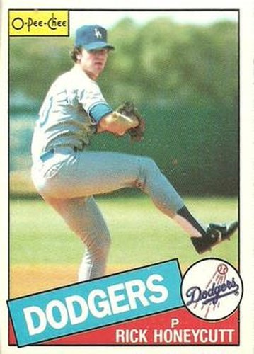 #174 Rick Honeycutt - Los Angeles Dodgers - 1985 O-Pee-Chee Baseball