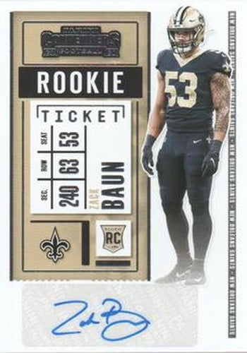 #174 Zack Baun - New Orleans Saints - 2020 Panini Contenders Football