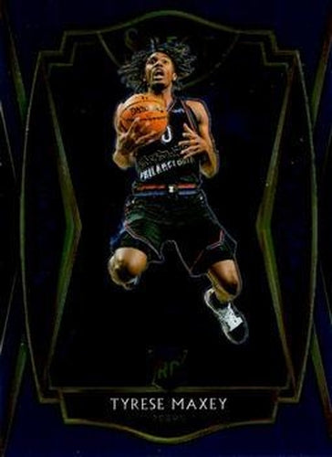 #174 Tyrese Maxey - Philadelphia 76ers - 2020-21 Panini Select - Blue Basketball
