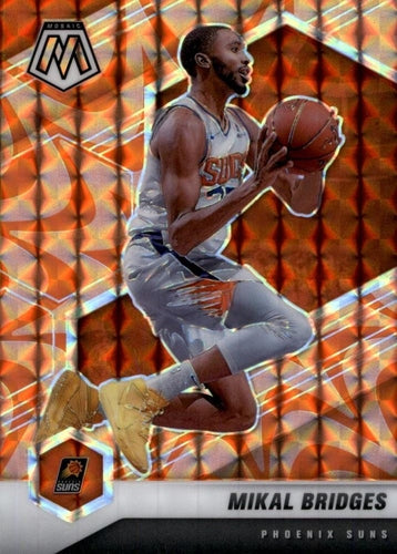 #174 Mikal Bridges - Phoenix Suns - 2020-21 Panini Mosaic - Mosaic Reactive Orange Basketball