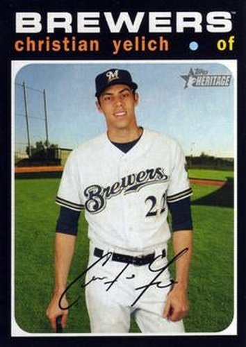 #174 Christian Yelich - Milwaukee Brewers - 2020 Topps Heritage Baseball