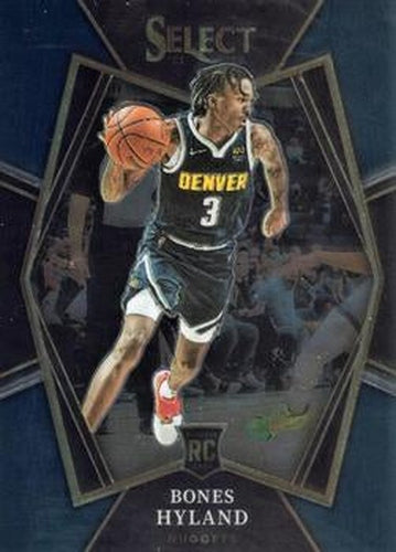#174 Bones Hyland - Denver Nuggets - 2021-22 Panini Select - Blue Basketball