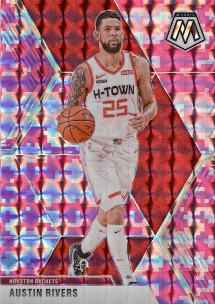 #174 Austin Rivers - Houston Rockets - 2019-20 Panini Mosaic - Camo Pink Basketball