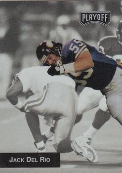 #174 Jack Del Rio - Minnesota Vikings - 1993 Playoff Football