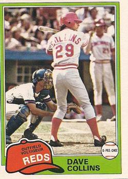#175 Dave Collins - Cincinnati Reds - 1981 O-Pee-Chee - Gray Back Baseball