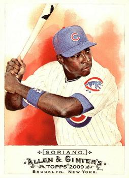 #175 Alfonso Soriano - Chicago Cubs - 2009 Topps Allen & Ginter Baseball