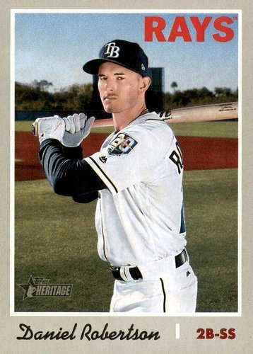 #175 Daniel Robertson - Los Angeles Dodgers - 2019 Topps Heritage Baseball