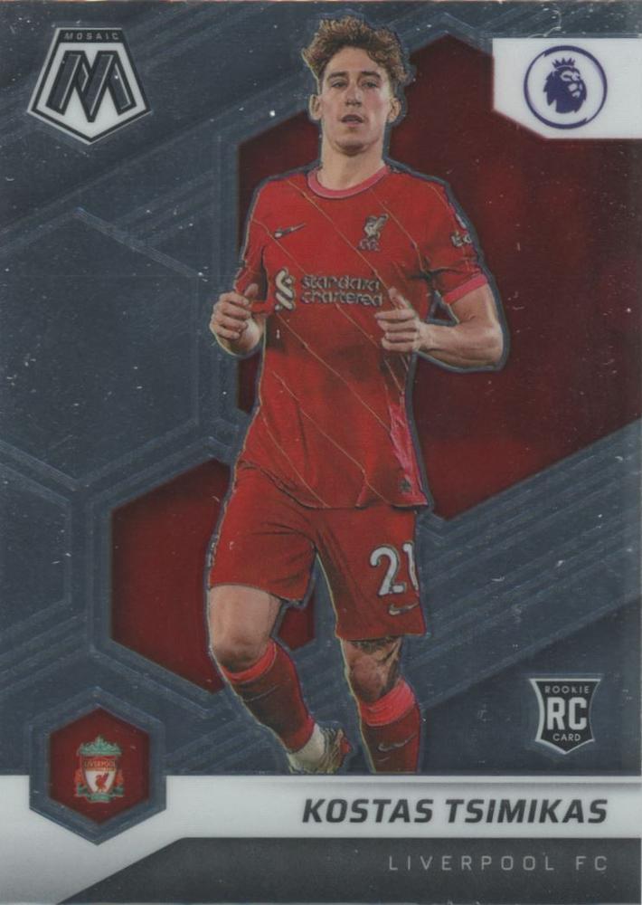 #175 Kostas Tsimikas - Liverpool - 2021-22 Panini Mosaic Premier League Soccer