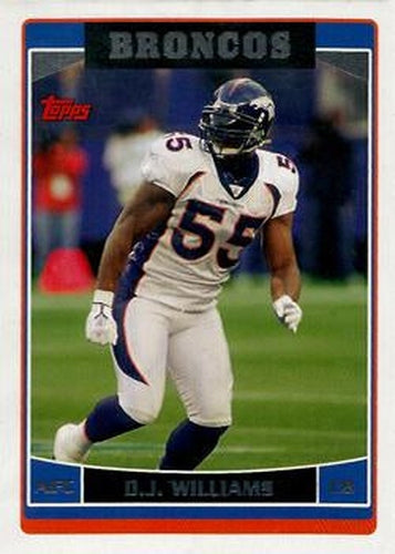#175 D.J. Williams - Denver Broncos - 2006 Topps Football