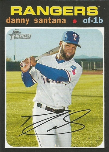 #175 Danny Santana - Texas Rangers - 2020 Topps Heritage Baseball