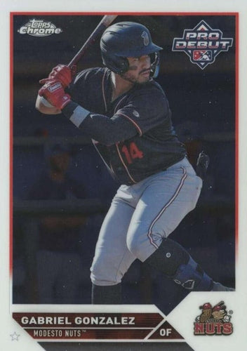 #PDC-175 Gabriel Gonzalez - Modesto Nuts - 2023 Topps Pro Debut - Chrome Baseball