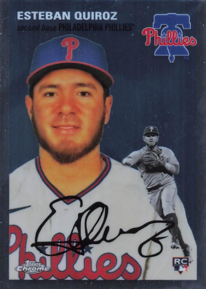 #176 Esteban Quiroz - Philadelphia Phillies - 2023 Topps Chrome Platinum Anniversary Baseball