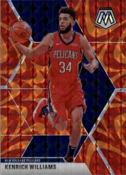 #176 Kenrich Williams - New Orleans Pelicans - 2019-20 Panini Mosaic - Reactive Orange Basketball