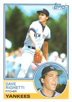 #176 Dave Righetti - New York Yankees - 1983 Topps Baseball