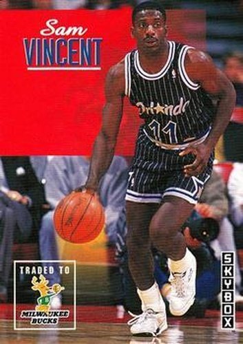 #176 Sam Vincent - Milwaukee Bucks - 1992-93 SkyBox Basketball