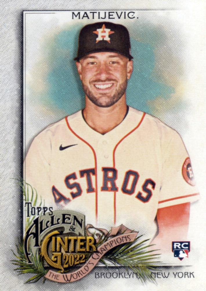 #176 J.J. Matijevic - Houston Astros - 2022 Topps Allen & Ginter Baseball