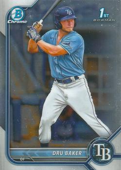 #BCP-176 Dru Baker FBC - Tampa Bay Rays - 2022 Bowman - Chrome Prospects Baseball