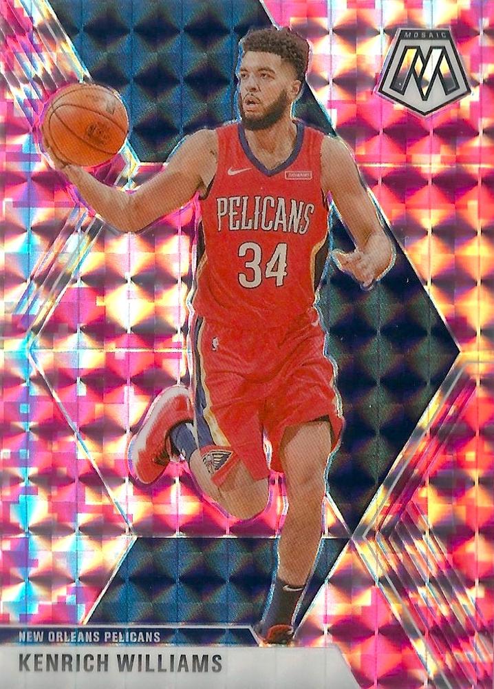 #176 Kenrich Williams - New Orleans Pelicans - 2019-20 Panini Mosaic - Camo Pink Basketball