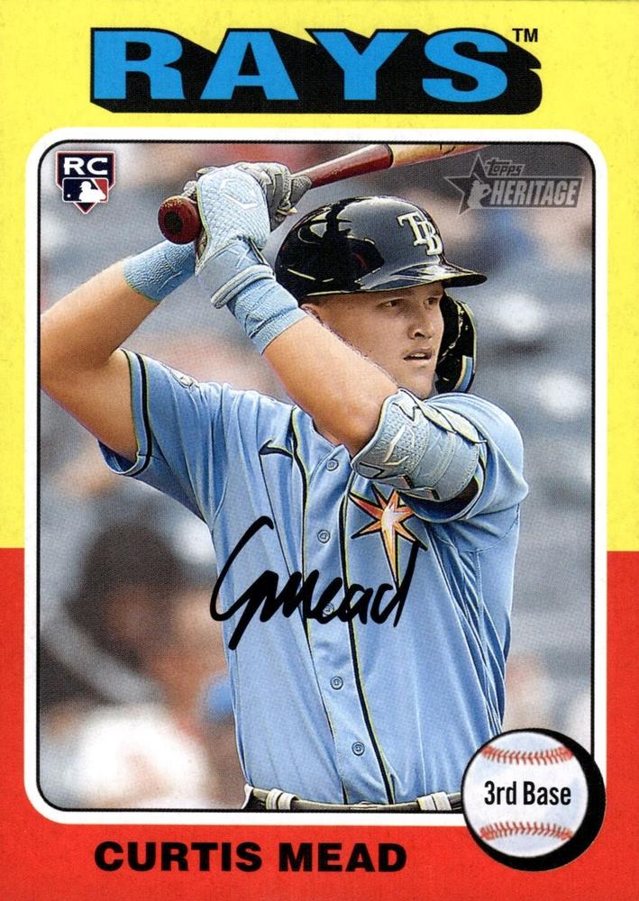 #176c Curtis Mead - Tampa Bay Rays - 2024 Topps Heritage Baseball