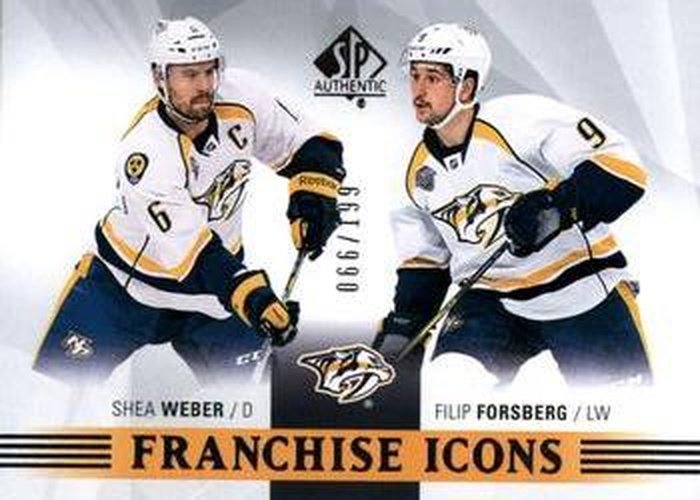 #177 Shea Weber / Filip Forsberg - Nashville Predators - 2015-16 SP Authentic Hockey