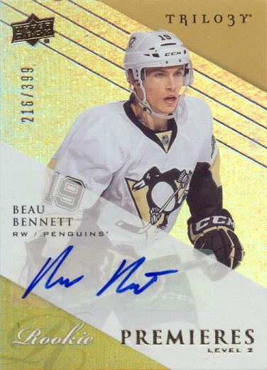 #177 Beau Bennett - Pittsburgh Penguins - 2013-14 Upper Deck Trilogy Hockey