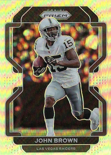 #177 John Brown - Las Vegas Raiders - 2021 Panini Prizm - Silver Football