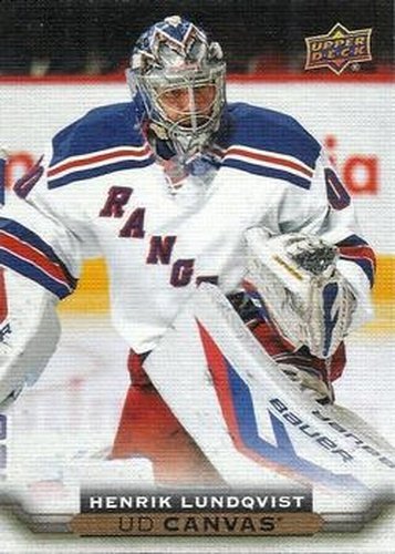 #C177 Henrik Lundqvist - New York Rangers - 2015-16 Upper Deck - UD Canvas Hockey