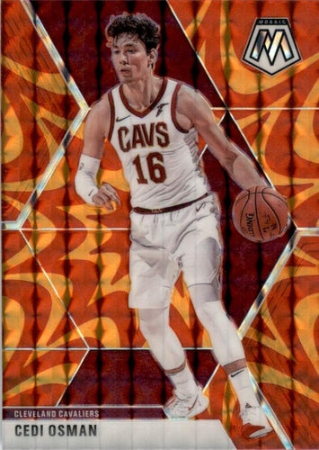 #177 Cedi Osman - Cleveland Cavaliers - 2019-20 Panini Mosaic - Reactive Orange Basketball