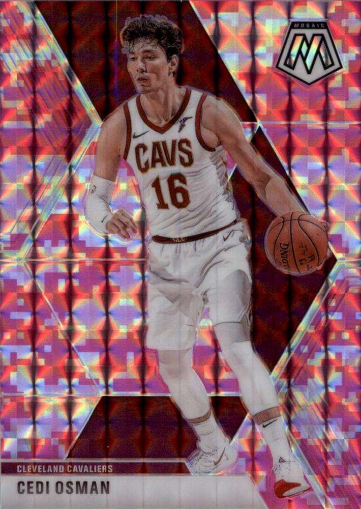 #177 Cedi Osman - Cleveland Cavaliers - 2019-20 Panini Mosaic - Camo Pink Basketball
