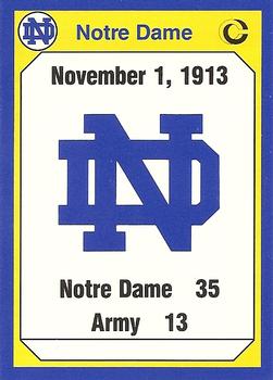 #177 1913 Army - Notre Dame Fighting Irish - 1990 Collegiate Collection Notre Dame Football