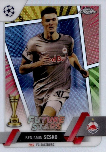 #177b Benjamin Sesko - FC Red Bull Salzburg - 2022-23 Topps Chrome UEFA Club Competitions Soccer