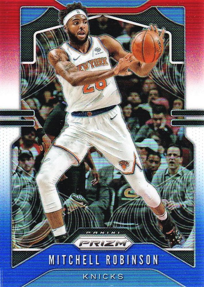 #178 Mitchell Robinson - New York Knicks - 2019-20 Panini Prizm - Prizms Red White and Blue Basketball