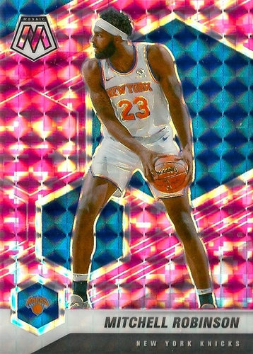 #178 Mitchell Robinson - New York Knicks - 2020-21 Panini Mosaic - Mosaic Camo Pink Basketball