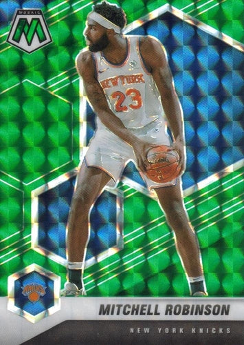 #178 Mitchell Robinson - New York Knicks - 2020-21 Panini Mosaic - Mosaic Green Basketball