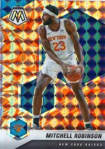 #178 Mitchell Robinson - New York Knicks - 2020-21 Panini Mosaic - Mosaic Reactive Orange Basketball