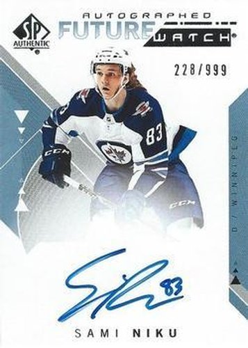 #178 Sami Niku - Winnipeg Jets - 2018-19 SP Authentic Hockey