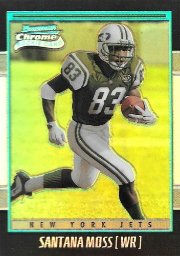 #178 Santana Moss - New York Jets - 2001 Bowman Chrome Football