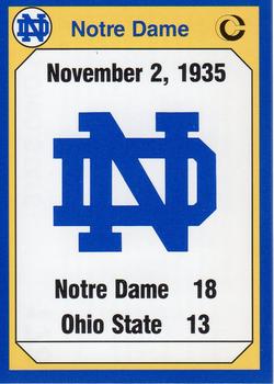#178 1935 Ohio State - Notre Dame Fighting Irish - 1990 Collegiate Collection Notre Dame Football
